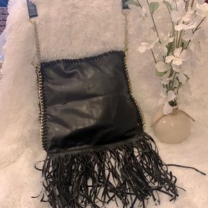 Beautiful Black Crossbody Fringe Bag